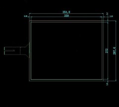 17 inch Multi Touch Capacitive Screen 4:3 Panel for USB Controller Kit 355*288mm