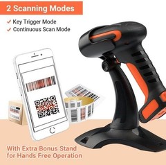 Tera Pro 8100 Industrial Wireless Barcode Scanner 2D QR 1D Bluetooth Orange