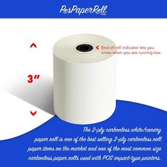50 Rolls 3″ x 95′ 2-Ply Carbonless Cash Register Paper for M119 Hypercom T77F