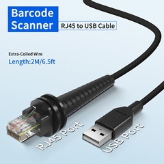 For Honeywell 1902G-SR 1470G 1472G 1952G-HD Barcode Scanner Cable 2M USB to RJ45