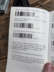 2.4G Laser Barcode Scanner With Box, Charger, Flash Drive, And Manual