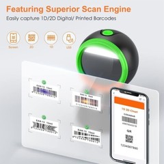 1D/2D/QR Desktop Barcode Scanner USB Hand-free 3Moudles Auto Code Reader POS PC