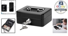 X-Small Cash Box Lock Portable Money Saving Box 4.92” x 3.94” x 2.28”