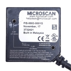 Microscan MS-3 Compact Laser Barcode Scanner 5VDC 2 Watts RS-232, RS-422/485