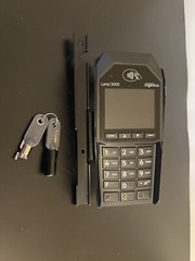 Ingenico Lane/3000 PIN-Pad Credit Card Machine Terminal W/ Key Lock Mount