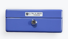 Acme Cash Box with Individual Lock – Solid Steel – 7″ x 5-7/8″ x 3-1/8″