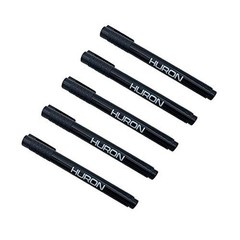 Huron Counterfeit Money Marker Detector Pen 1 Count (Pack of 5), black