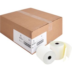 Business Source Carbonless Paper Rolls, 2-Ply, 3″ x 90′, 50RL/CT, White