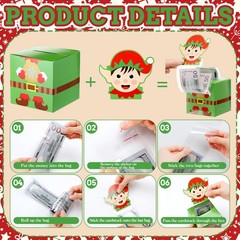20 PCS Christmas Money Box Cash Gift Pull Out Surprise 300 Bags DIY Holder