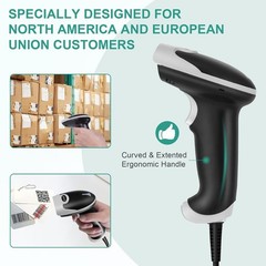 Handheld Wired USB 1D 2D Barcode Scanner PDF417 QR Code Reader Device Scanner
