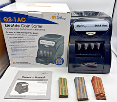Royal Sovereign QS-1AC Coin Sorter Counter Machine w/ Anti-Jam – Tested Working