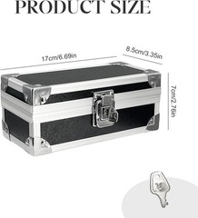 Lockable Cash Box With Key Aluminum Money Storage Box Currency Tray Organizer