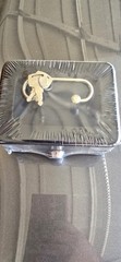 Jssmst Locking Medium Steel Cash Box with Money Tray, Lock Box, Black