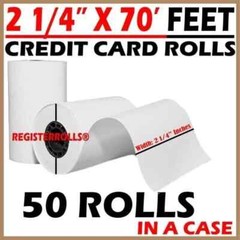2-1/4″ x 70′ THERMAL PAPER ( 100 ROLLS ) POS For Clover Flex, First Data FD400
