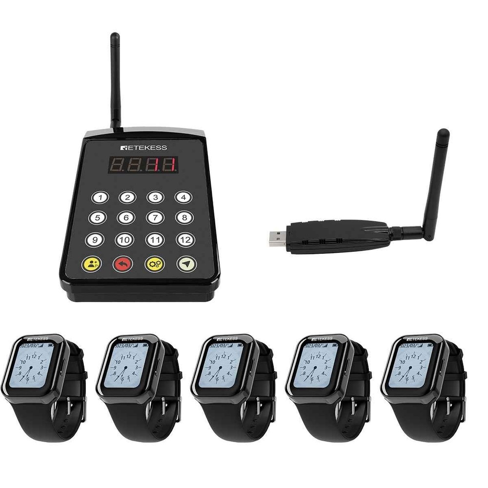 Retekess TD113 Waitress Pager System Restaurant Pagers for Servers 262ft