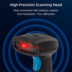 Wirelss & USB Handheld 1D 2D Barcode Scanner Bar Code Reader Manual Trigger D1O0