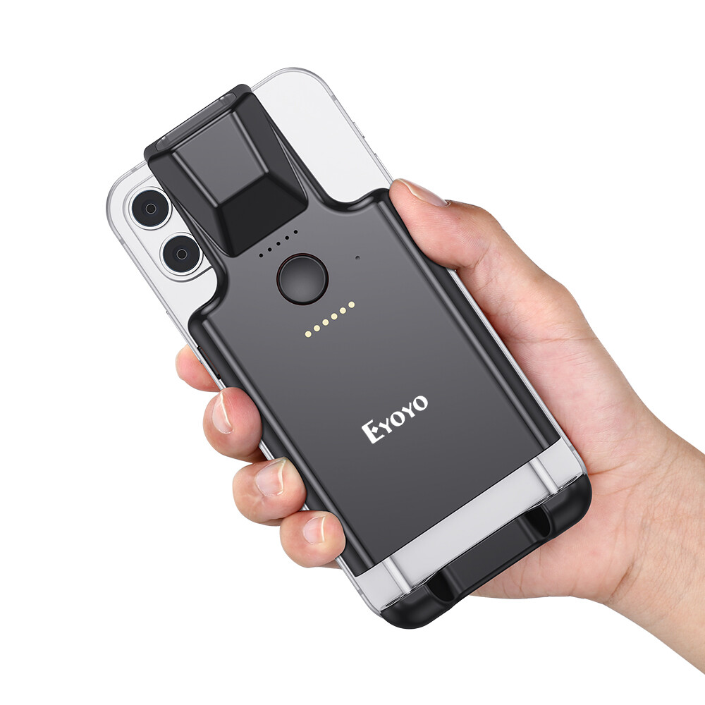 Eyoyo Phone Back Clip Cover Barcode Scanner Bluetooth 1D 2D Scanning Reader