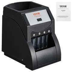 VEVOR USD Coin Sorter Coin Counter Wrapper and Roller 230 Coins/min 4 Coin Tubes
