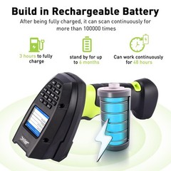 JRHC 2D Wireless Barcode Scanner, Portable Inventory Scanner & Data Collector