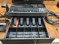 NCR Real POS 7616 w/ Monitor Keyboard Printer Scanner Card Reader Cash Drawer #3