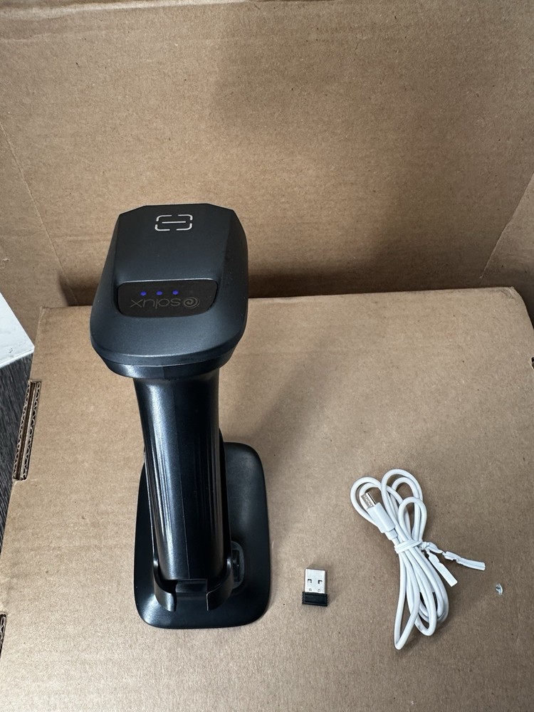 Solux Wireless Barcode Scanner Handheld 2D QR Code Reader POS USB Dock Kit
