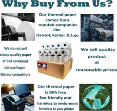 55GSM – Shrink Wrap 3 1/8 X230 Feet Clover Station Thermal Paper Rolls (1 CASE –