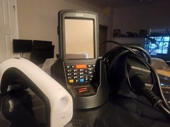 Janam XM66W Handheld Computer with Janam Docking Cradle and Barcode Scanner