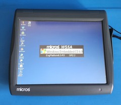 Micros Workstation 5A System Unit PN: 400814-101J – with Table Stand ORACLE POS