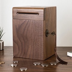 Solid Wood Handmade Money Bank Multi-Purpose for Adults & Kids