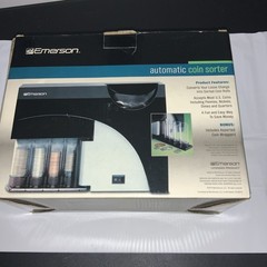 New Emerson Automatic Coin Sorter 4 Barrel Asst. Coin Wrappers Included NIB