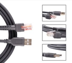 10Pcs 6 Feet Cable for LS2208 Series Handheld Barcode Scanner CBA-U01-S07ZAR US