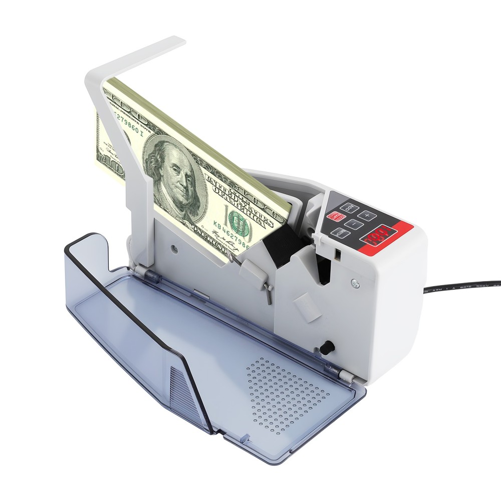 Money Counter Machine Currency Cash Bank Counterfeit Detector Cash Counting