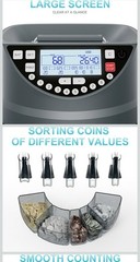 Aneken Coin Counter and Sorter with TFT Display – Accurate Sorting Machine