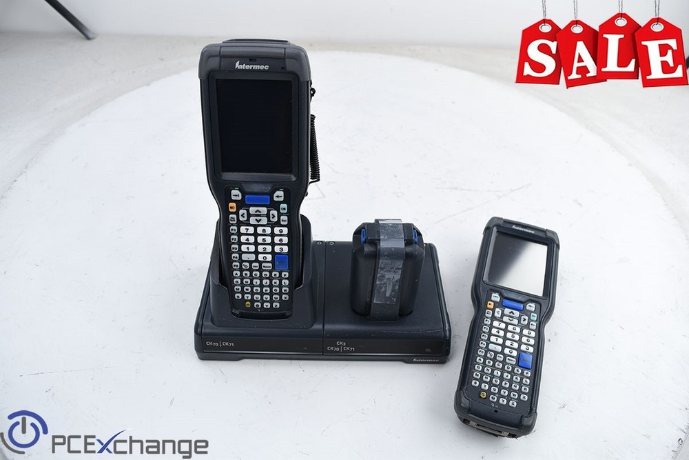 2 Intermac CK71 Windows Mobile Barcode Scanner with Charging Station