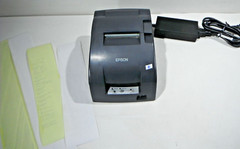 MICROS EPSON TM-U220B M188B Dot Matrix POS Receipt Printer wPower Supply (B)