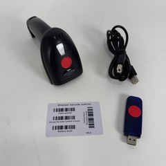 Wireless Handheld Laser Barcode Scanner w USB Charging Cable Program Card Tested