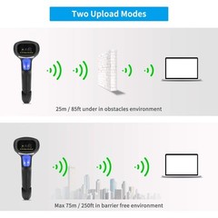 Wireless 1D 2D Barcode Scanner with Stand NetumScan Portable Automatic QR Cod…