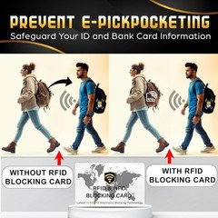 SaiTech IT 5 Pack RFID Blocking Card NFC Contactless 5pk-White, White