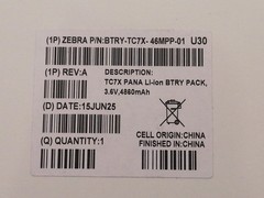 Zebra Battery 1PBTRY-TC7X-46MPP-01 Mah Li-Ion Powerprecision Plus Battery
