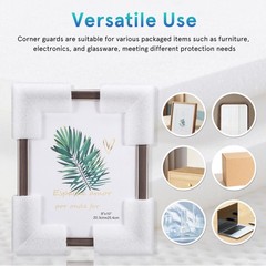 24Pcs Lightweight Epe Corner Protectors White for Carton Shipping Protection
