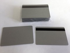 500 Silver PVC Cards – HiCo Mag Stripe 2 Track – CR80 .30 Mil for ID Printers