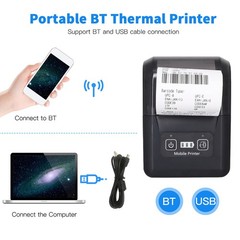 BISOFICE 58mm Portable Thermal Printer 2 Inch Wireless BT USB For IOS