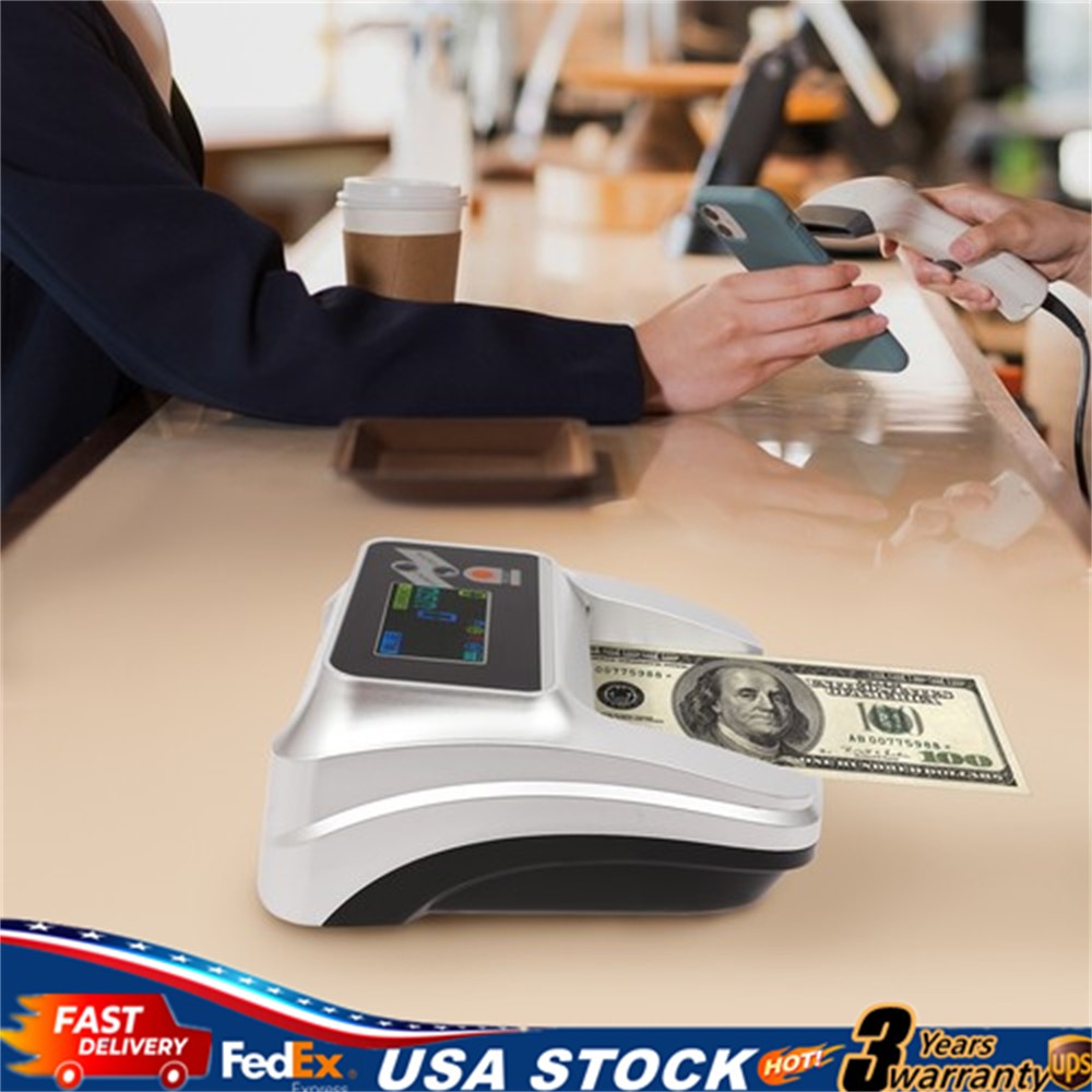 Money Bill Counter Machine Cash Checking Counting Counterfeit Detector UV MG usa