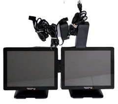 Pair of (2) Lightweight Touchscreen POS Registers-Celeron J1900 4GB RAM w/Cables