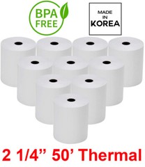 2 1/4″ x 50′ 10 Rolls Thermal Receipt Paper Cash Register Credit Card BPA Free