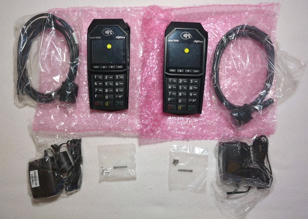 New (Qty 2) Ingenico LANE 3000 Credit / Debit Card Pinpad Lot