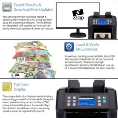 Mixed Denomination Bill Counter Machine Cash Money Currency Counting Detector