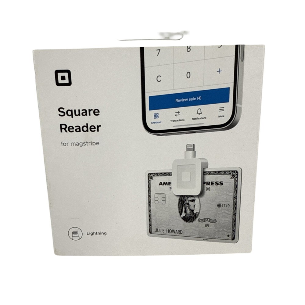 NEW Square – Magstripe Reader with Lightning Connector – Glossy White