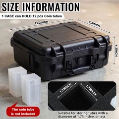 Graded Coin Storage Case 12 Slots Hard Coin Storage for Silver Eagle Holder w…