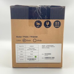Toast POS Black Kitchen Thermal Receipt Printer No Power Supply Model TP200 NEW